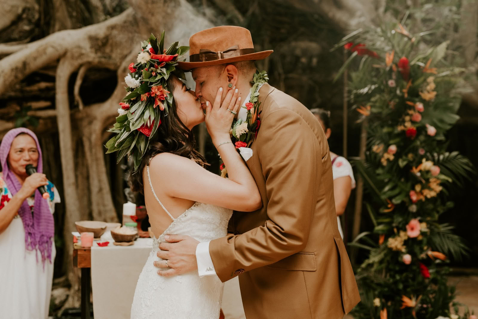 伝統的なマヤの結婚結合セレモニー