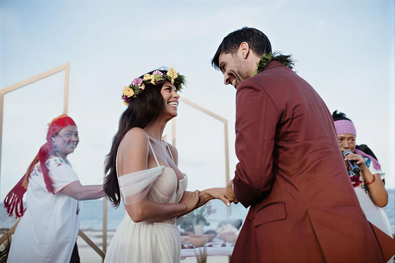 伝統的なマヤの結婚結合セレモニー