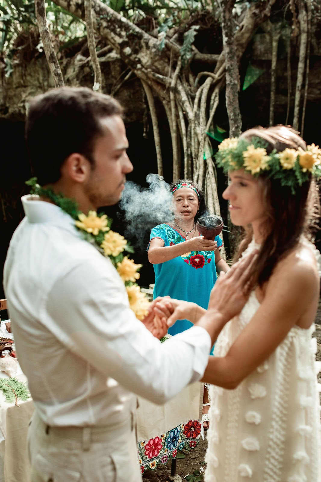 伝統的なマヤの結婚結合セレモニー