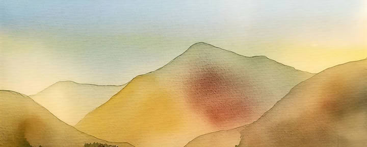 水彩の驚き：水と反射 — キャンプ・オーシャンパインズ