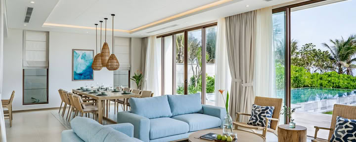 4ベッドルームのビーチフロント・プールヴィラ – オーシャンクラブ利用可